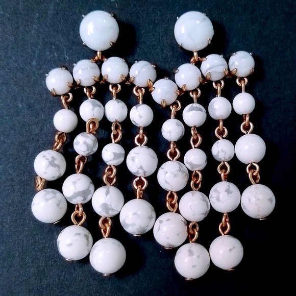 J.crew Candy Dot Chandelier earrings White - Picture 3 of 7